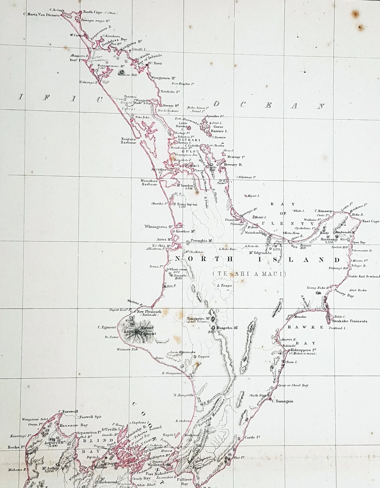 1856 A K Johnston Large Antique Map of New Zealand