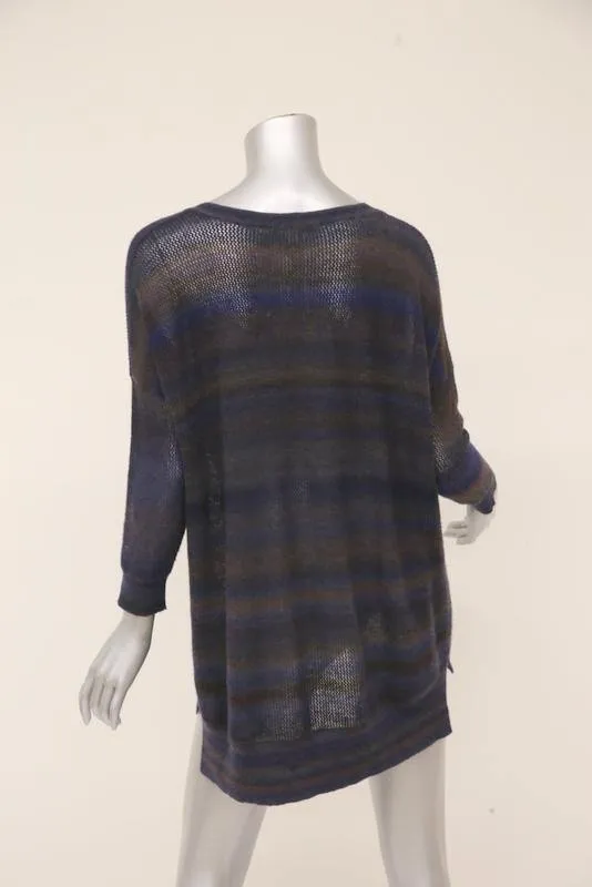 Autumn Cashmere Women's Sweater: Blue 100% Cashmere Size M, Pre-owned