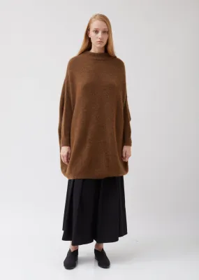 Cashmere and Silk Oversized Round Neck Tunic Sweater