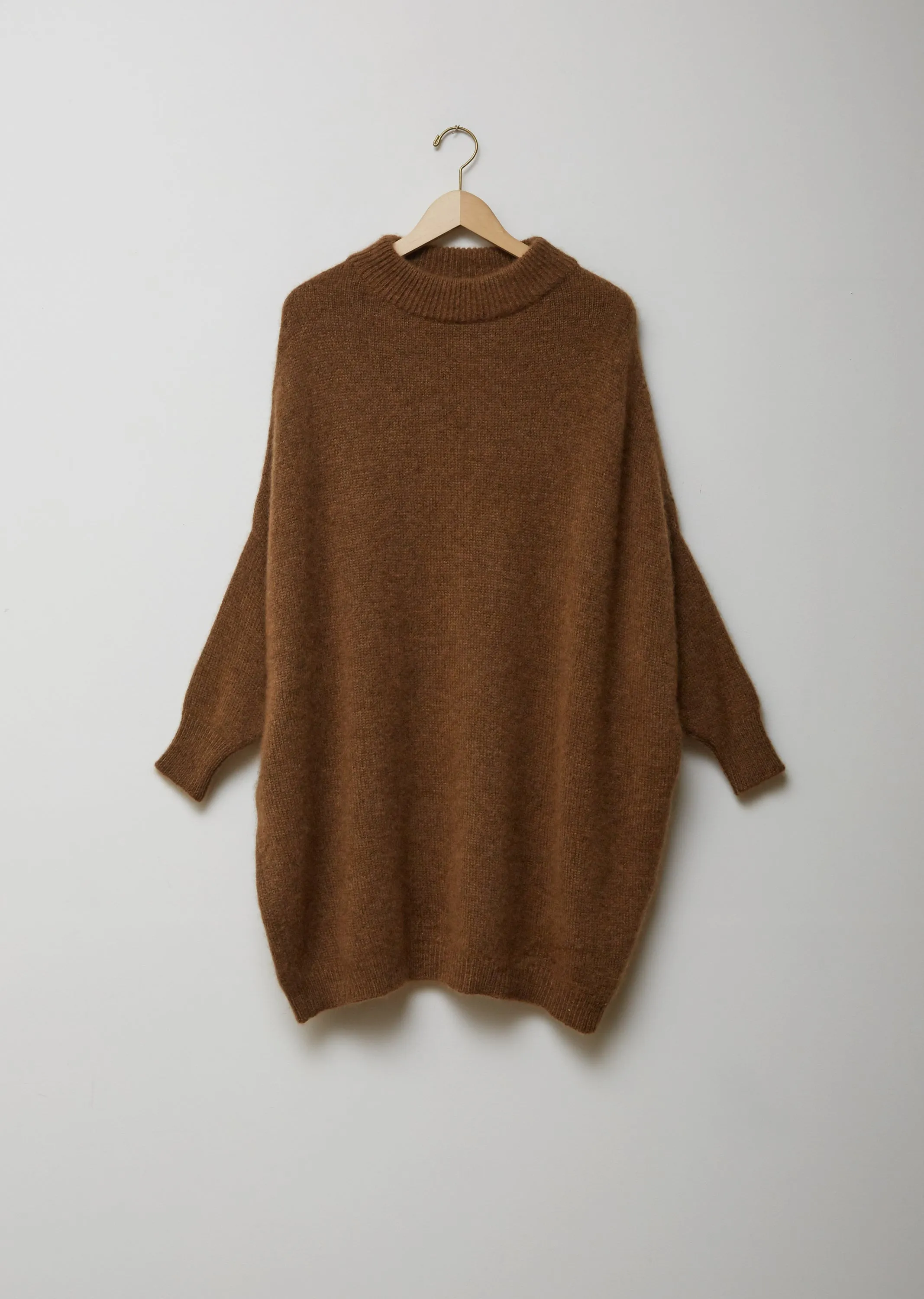 Cashmere and Silk Oversized Round Neck Tunic Sweater