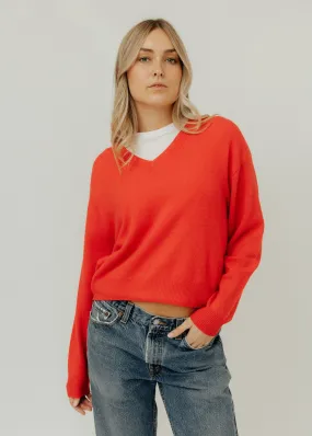 CRUSH Cashmere Malibu V 2.0 Sweater in Lobster