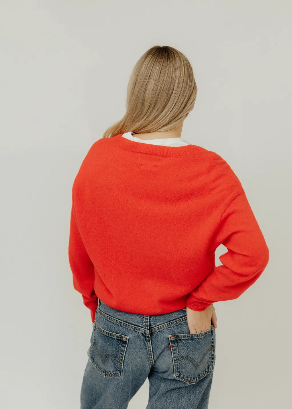 CRUSH Cashmere Malibu V 2.0 Sweater in Lobster