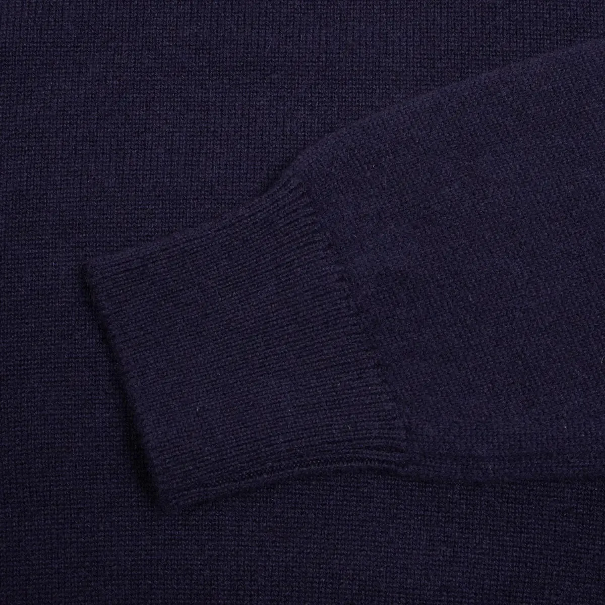 Dark Navy Balvenie 3 Button 4ply Cashmere Polo Sweater