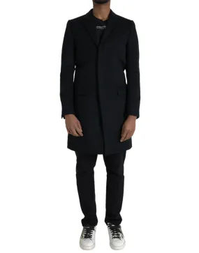 Dolce & Gabbana Black Single Breasted Trench Coat Jacket