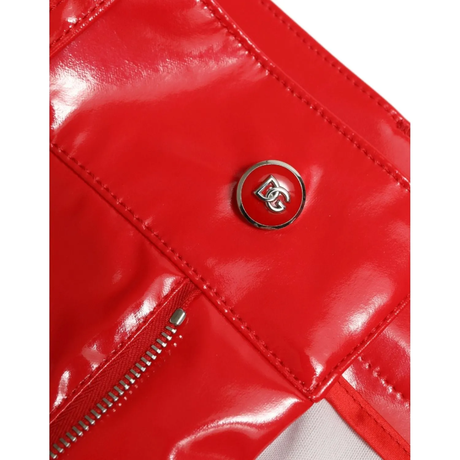 Dolce & Gabbana High Waist Red Skinny Pants - Sleek and Chic