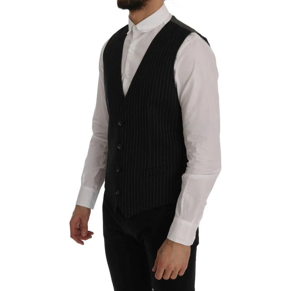 Dolce & Gabbana Sleek Striped Waistcoat Vest