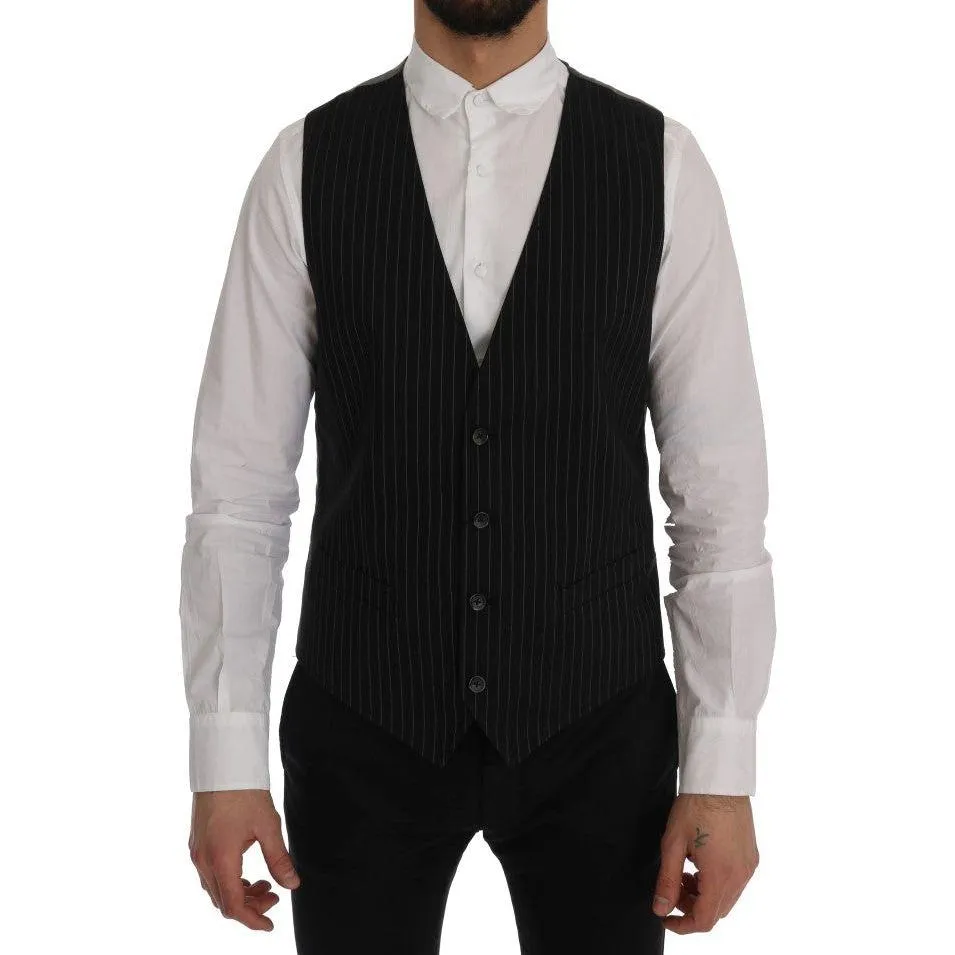 Dolce & Gabbana Sleek Striped Waistcoat Vest