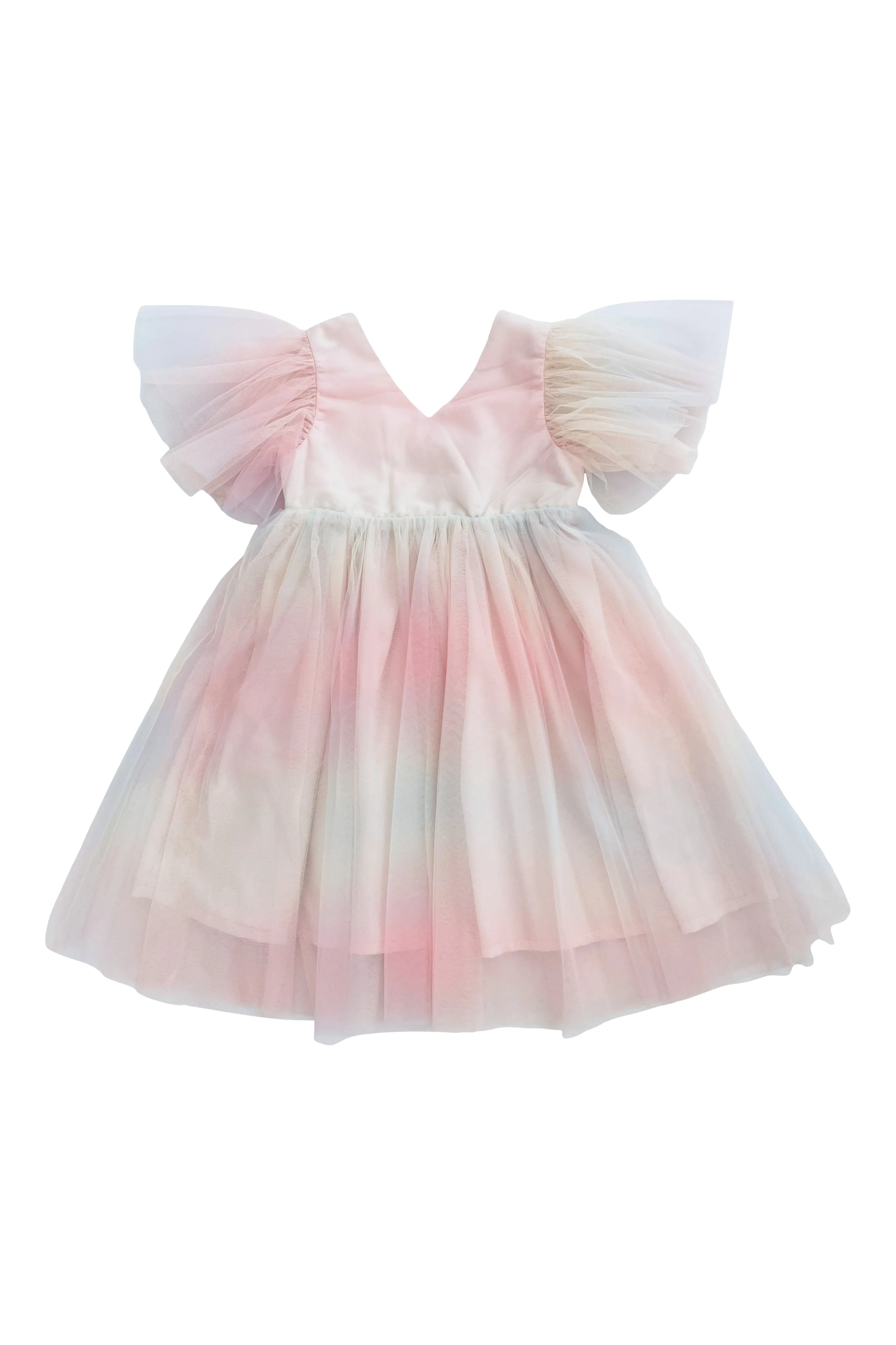 DOLLY® UNICORN RAINBOW PASTELS 🦄 🌈 TULLE PRINCESS DRESS ballet pink