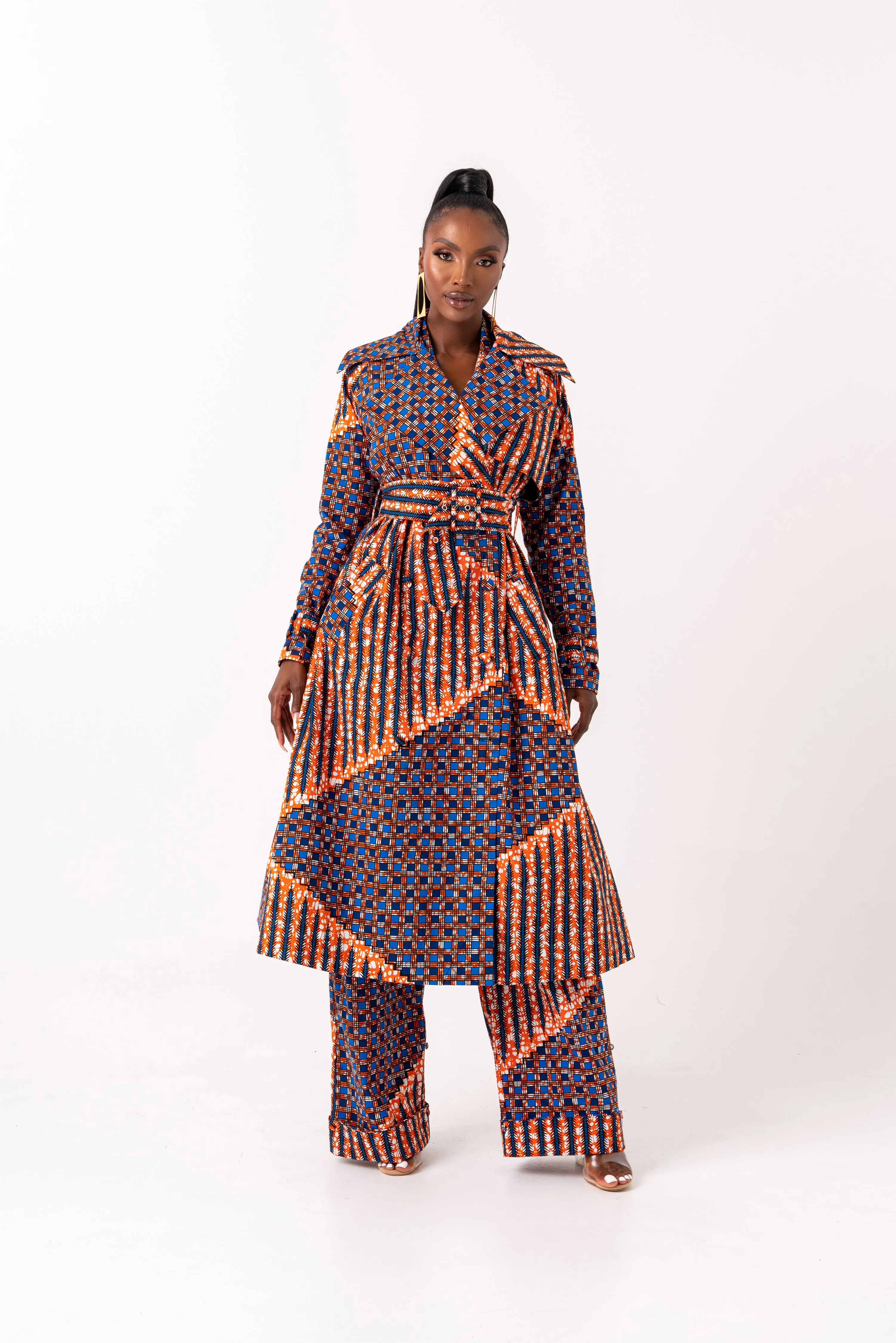 FIMI African Print Trench Jacket