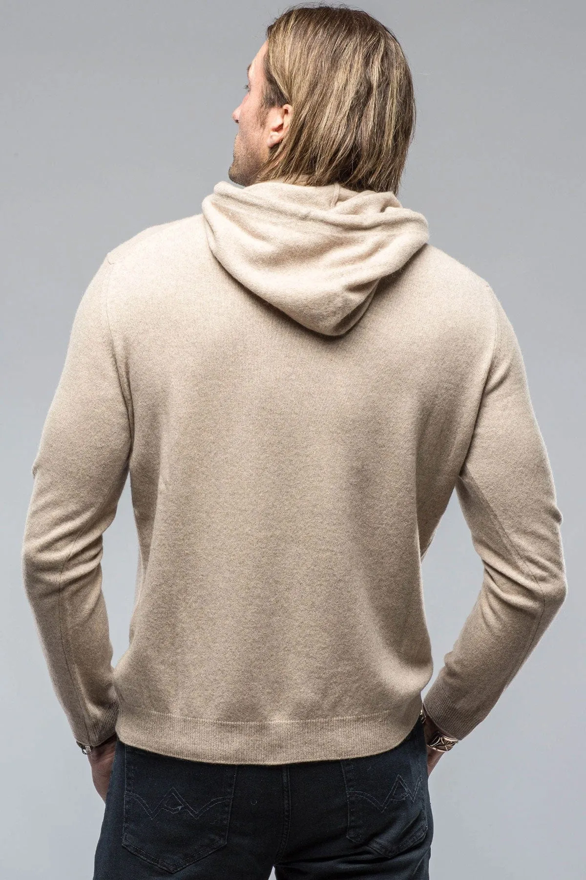 Florio Hooded Cashmere Sweater in Sand