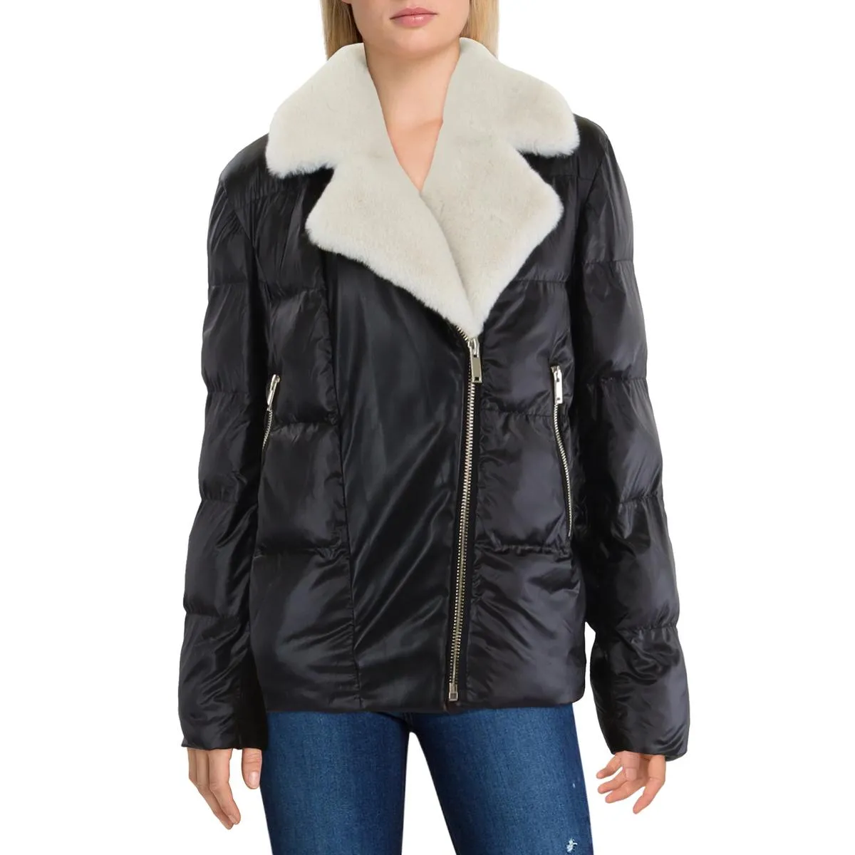 Generation Love Womens Insulated Faux Fur Lined Puffer Jacket