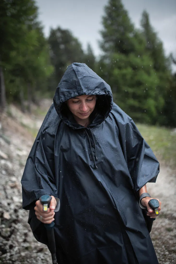 Hiking Poncho Waterproof - Trek 100