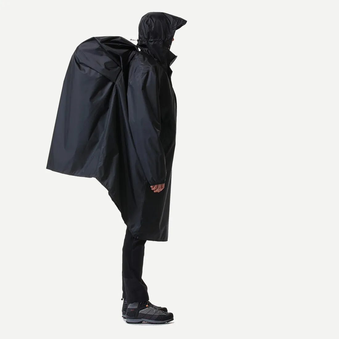 Hiking Rain Poncho 60L - MT500 Black