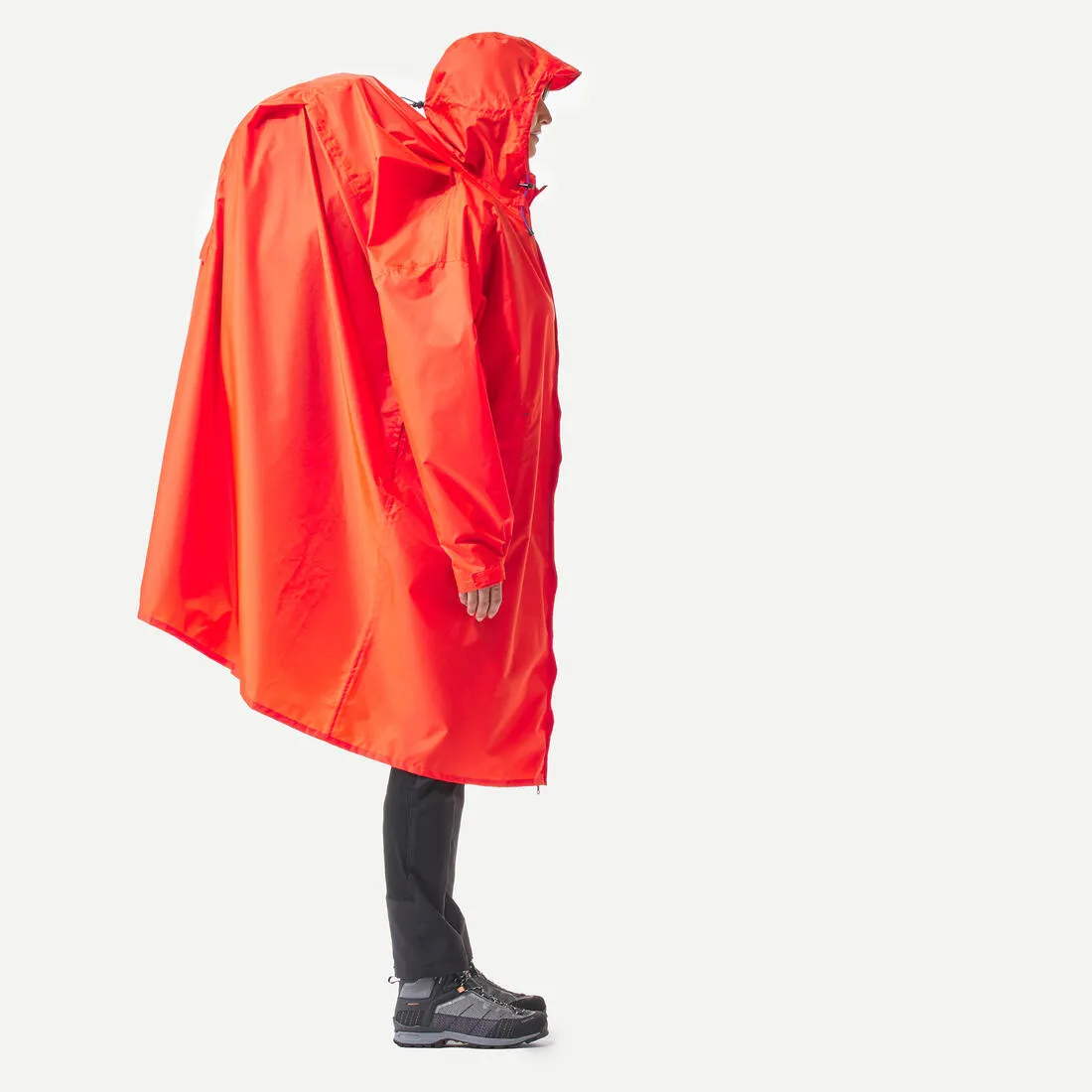 Hiking rain poncho - MT900 - 75L - Red - S/M