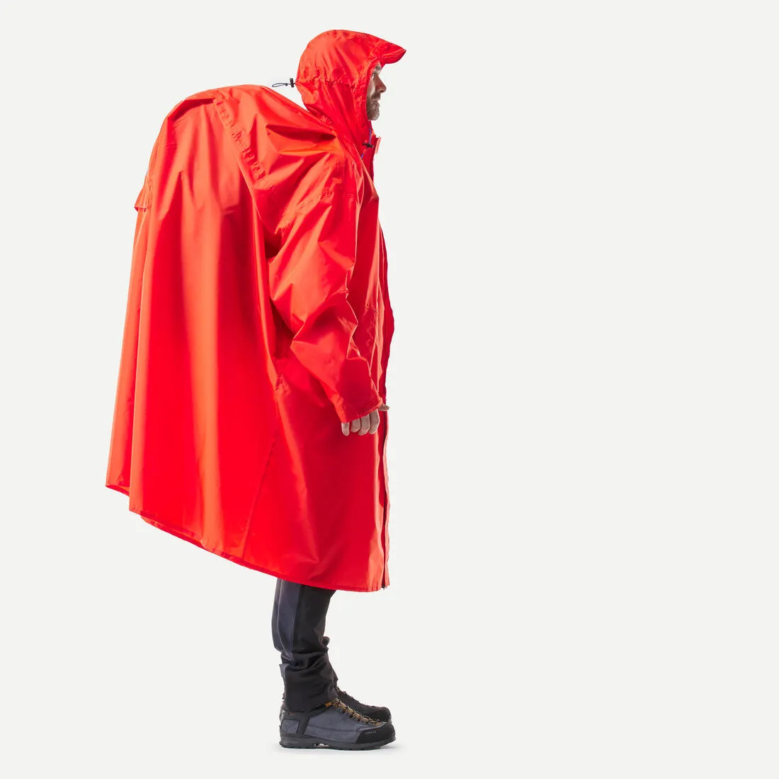 Hiking rain poncho - MT900 - 75L - Red - S/M