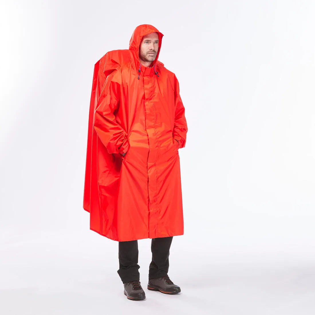 Hiking rain poncho - MT900 - 75L - Red - S/M