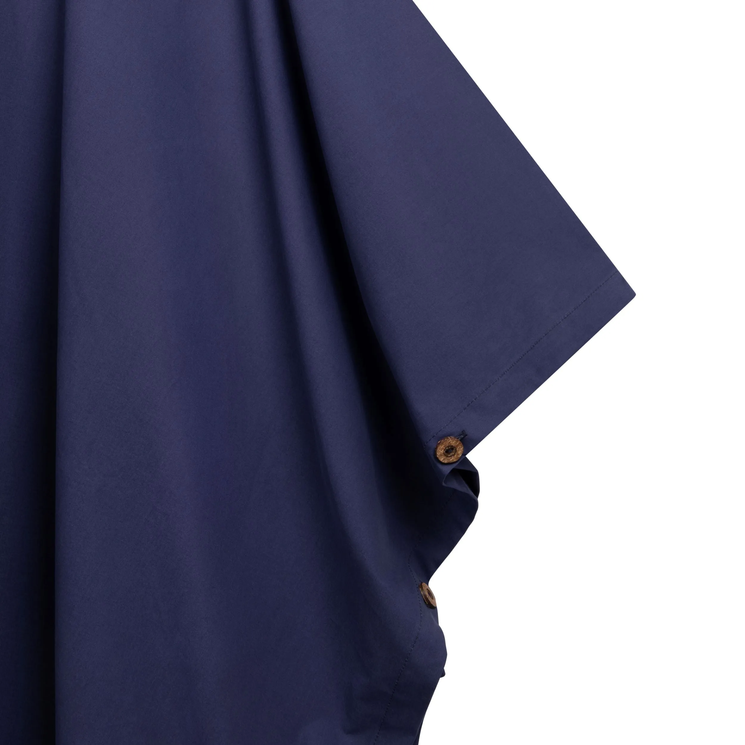 Long Hooded Rain Cape in Royal Blue