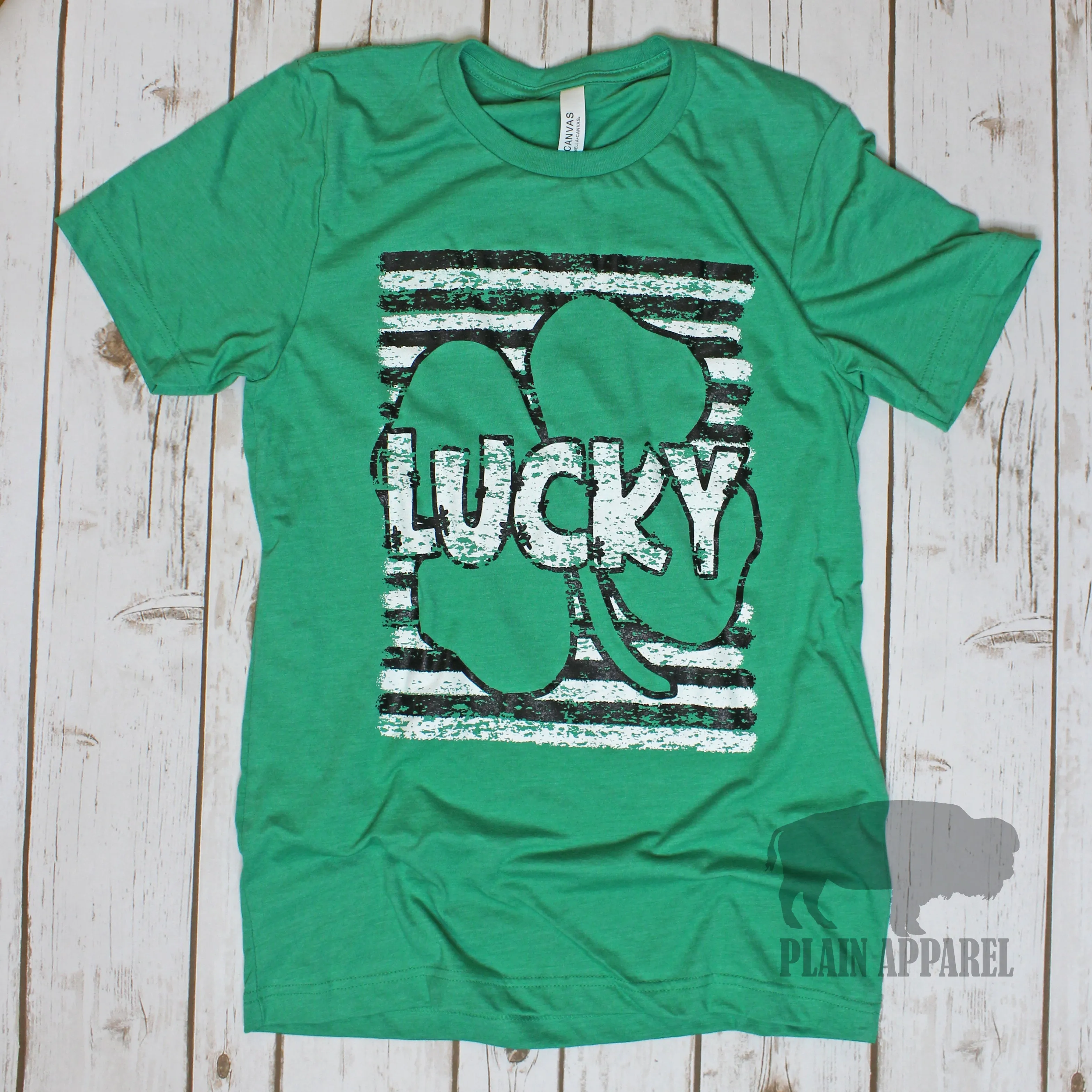 Lucky Stripes Crew Neck Tee