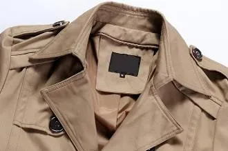 Mens Removable Hooded Trench Jacket