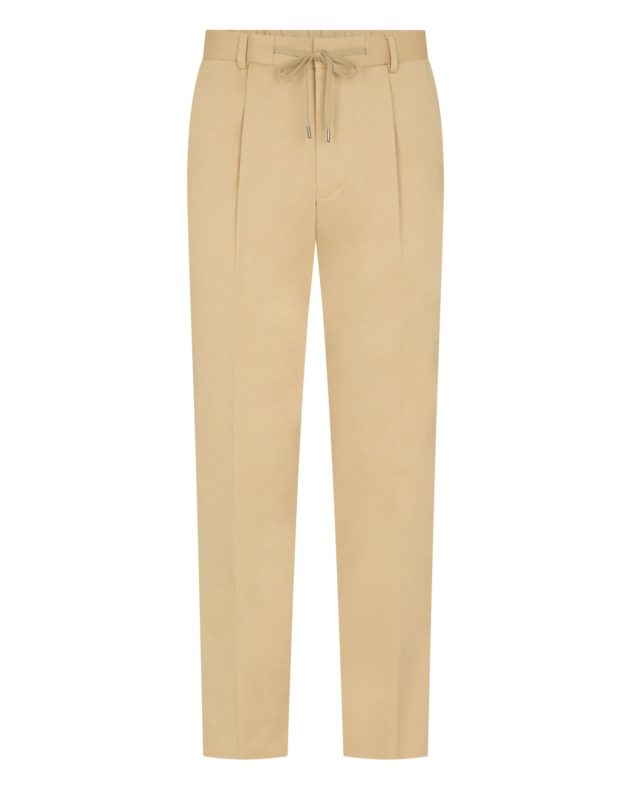 Men's Sorrento Cotton Cashmere Drawstring Trouser Sand Brown