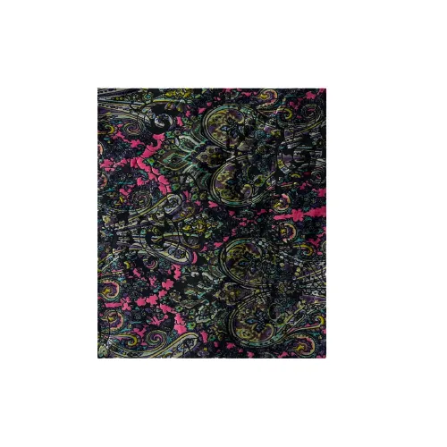 Pink Sur Multicolor Burnout Stretch Velvet Fabric