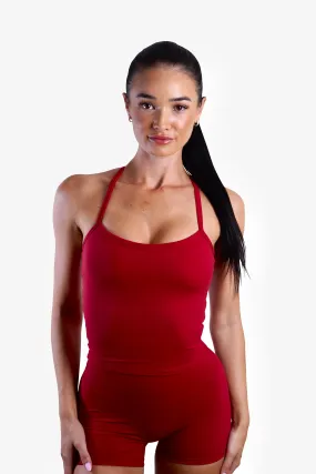 SLEEK TANK TOP - DARK RED