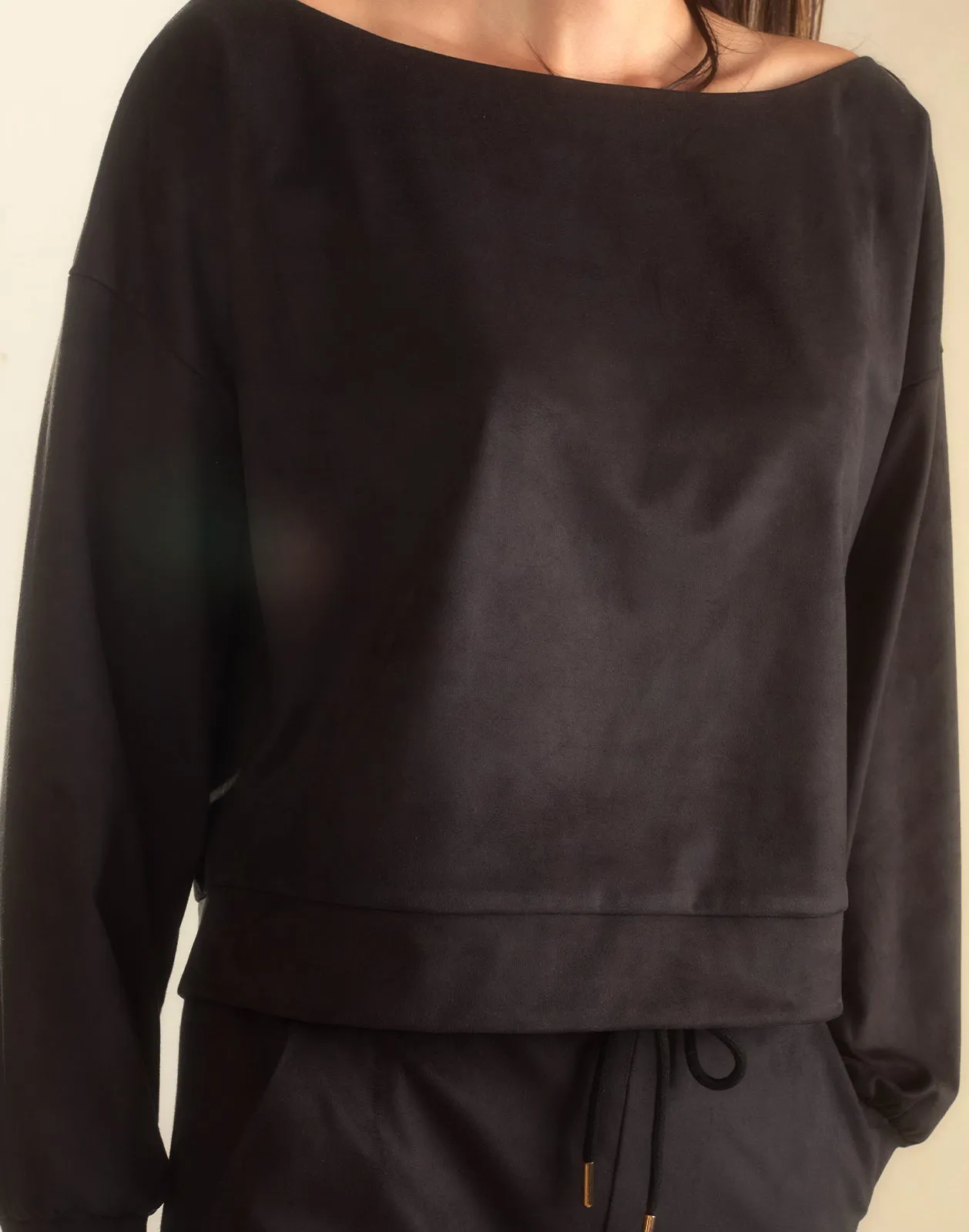 Sleek Ultrasuede Pullover