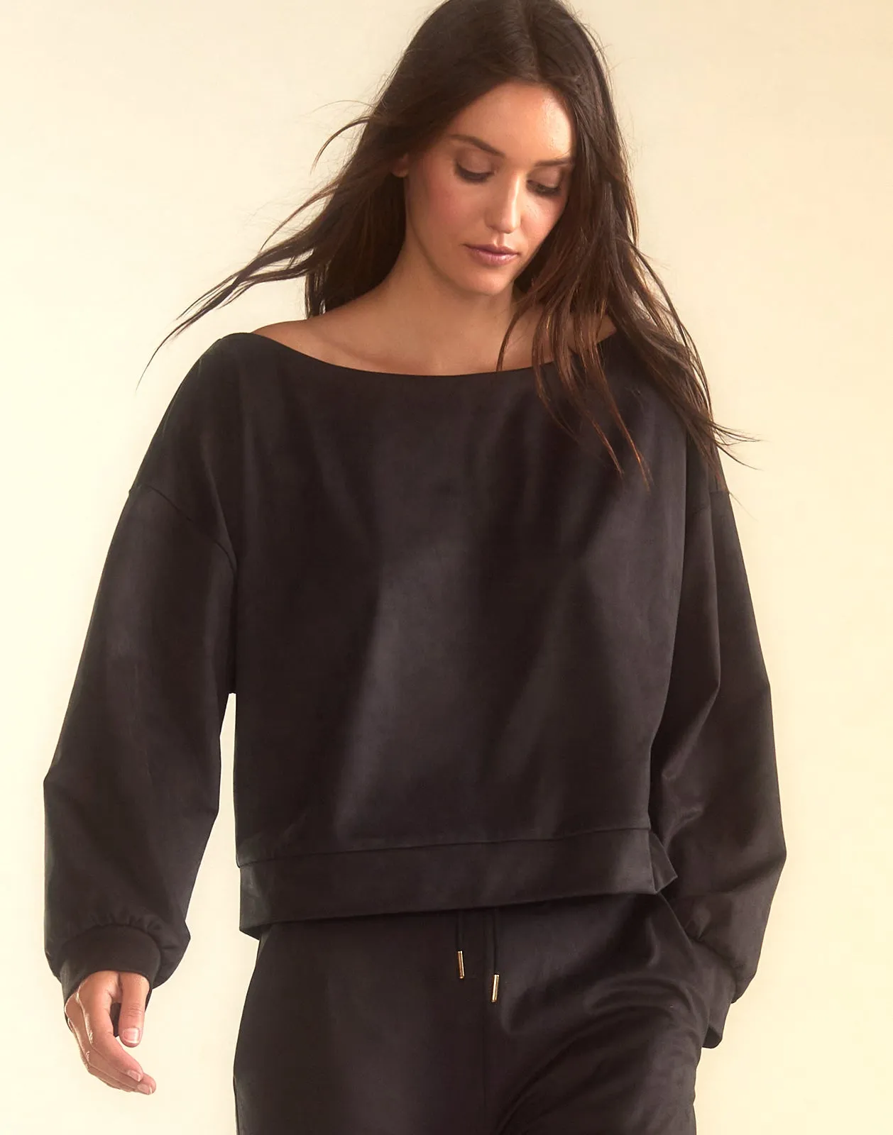 Sleek Ultrasuede Pullover