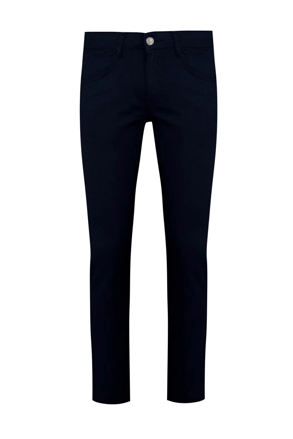 Slim Fit Cotton 5 Pocket Light Navy Casual Pants