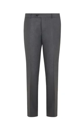 Slim Fit Gray Side Pocket High Waist Dress Pants