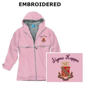 Sorority Rain Jacket, Crest Design - Charles River 5099 - EMB