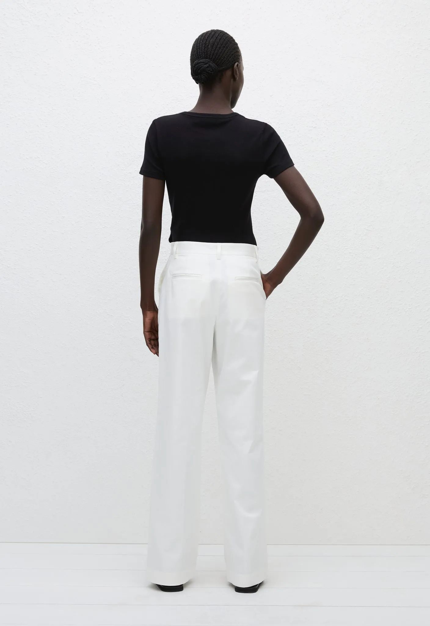 Straight Twill Trouser - Chalk