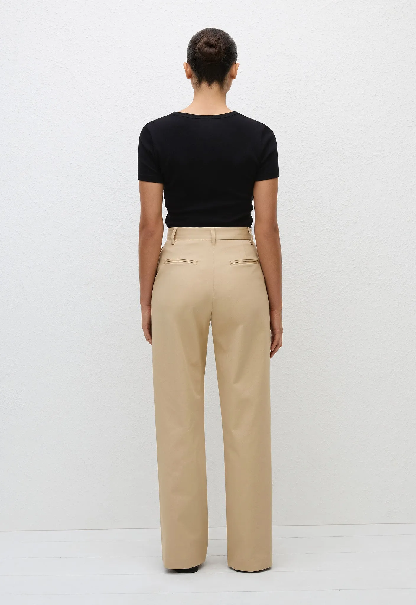 Straight Twill Trouser - Sand