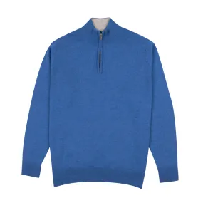 The Bowmore 1/4 Zip Neck Cashmere Sweater - Coast & Brume