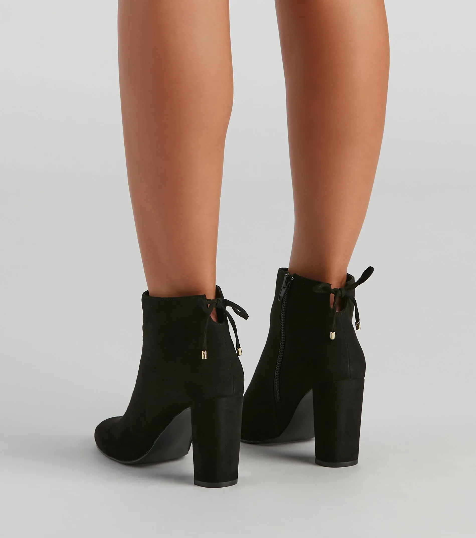 Tied With Style Block Heel Booties