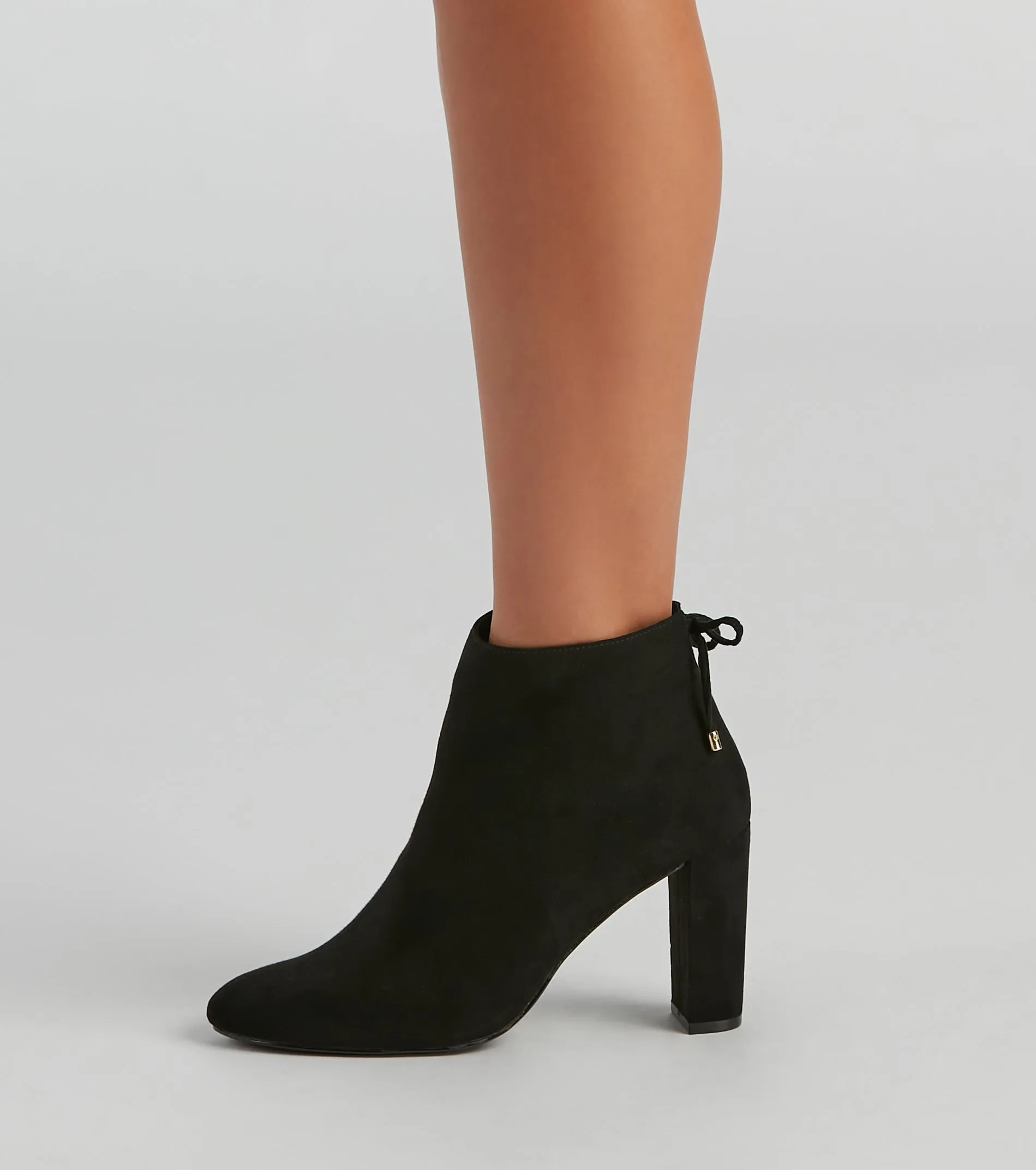 Tied With Style Block Heel Booties