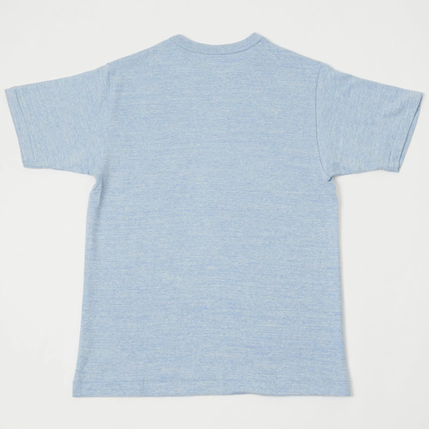 Warehouse & Co 4096 Heather Plain Crew Neck Tee - Blue