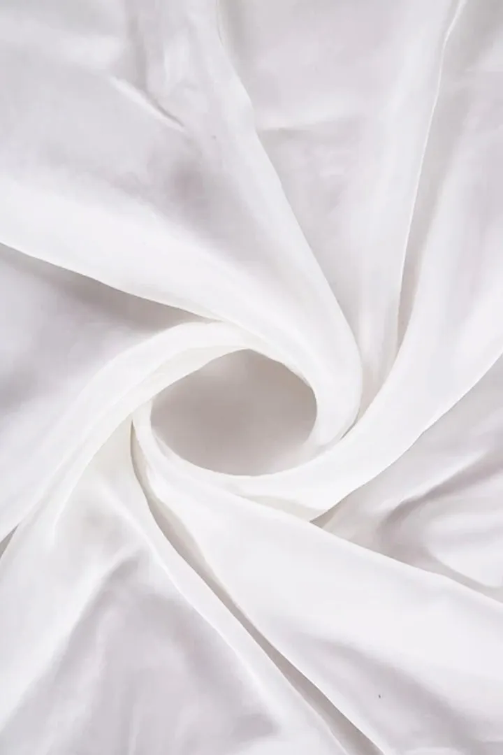 White Dyeable Pure Satin Silk Fabric