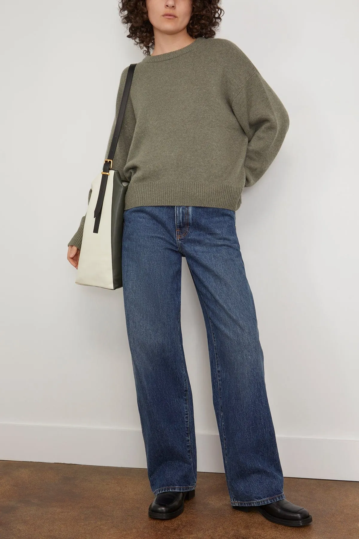 Yesou Oversized Sweater in Moss Green